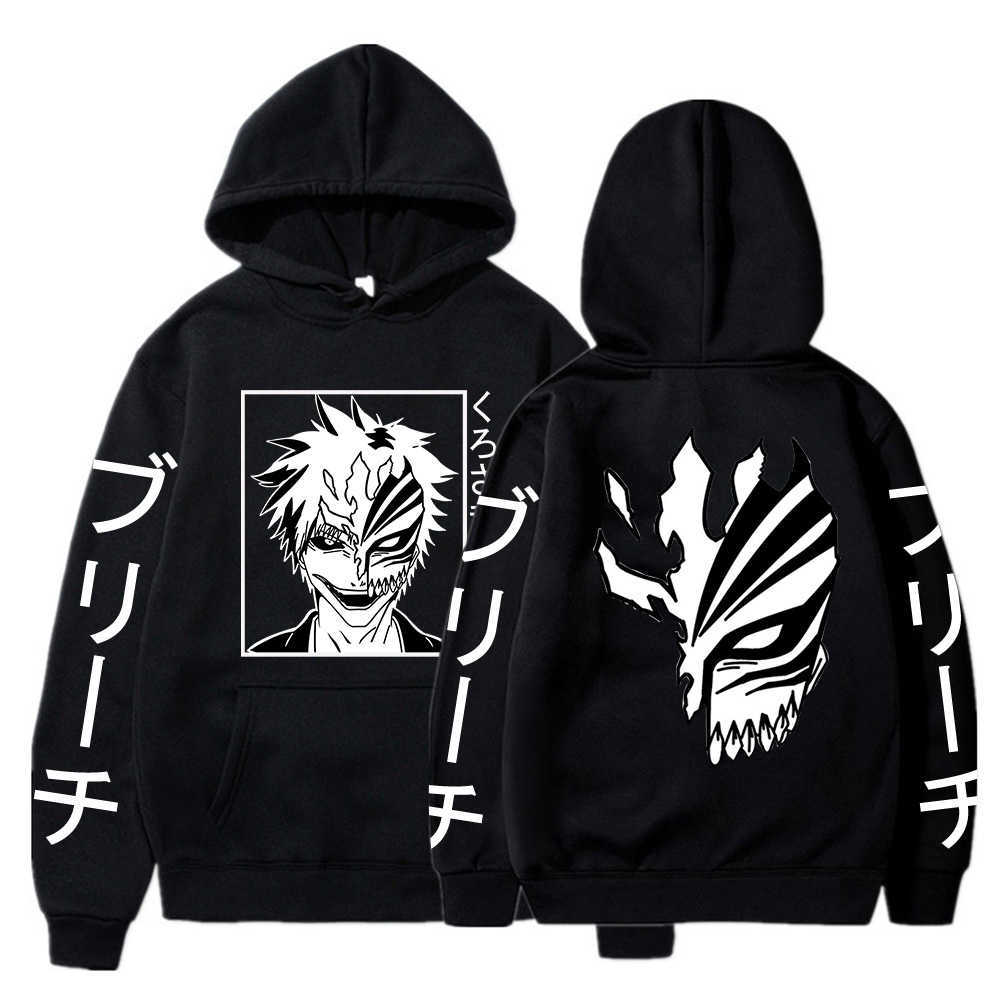 

Men's Hoodies Sweatshirts Hot Anime Bleach Kurosaki Ichigo Hoodie Men Women Sweatshirts Japanese Streetwears Unisex Harajuku Gothic Pullovers Anime Cloth G230203, Soild color