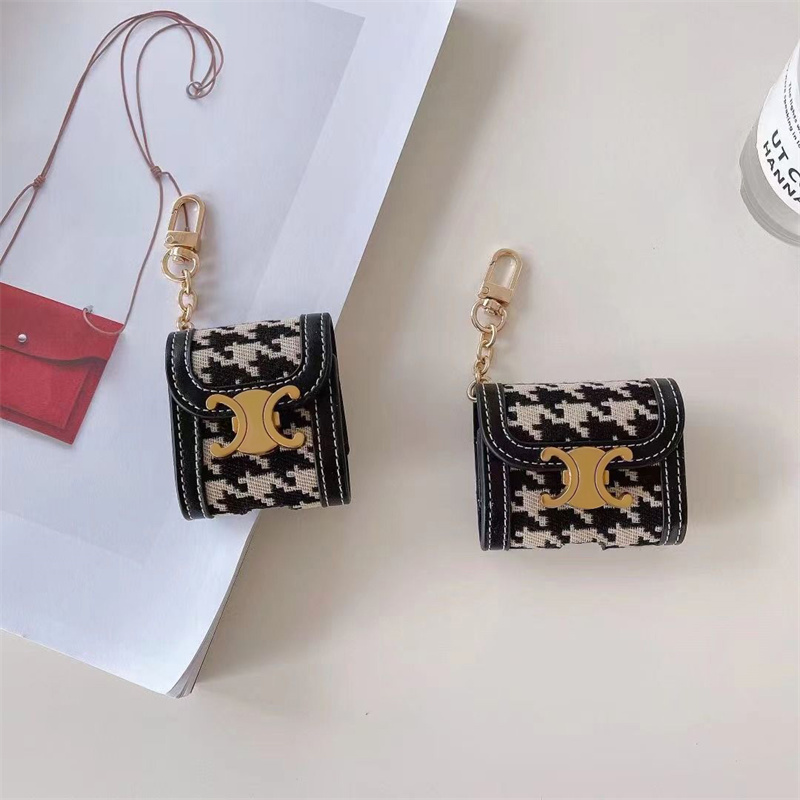 

Fashion Earphone Accessories Designers Luxury Brand Headphone Cover For AirPods 1 2 Pro 3 Classic Letters Golden Buckle Earphone Case