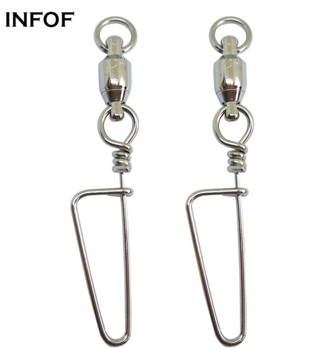 

100 PCS Fishing Ball Bearing Swivel with Coastlock Snap Welded RingHigh Strength Saltwater Standard High Strength 26Lb to 500Lb4194913