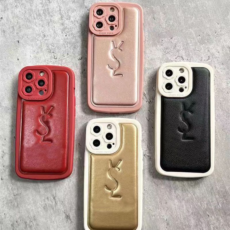 

For IPhone 14 Designer Phone Cases Fashion Flower Pattern Lens Phonecase Case Pink Golden Leather Shell Pro Max Plus 13 12 11 XS XR 8P New, Black