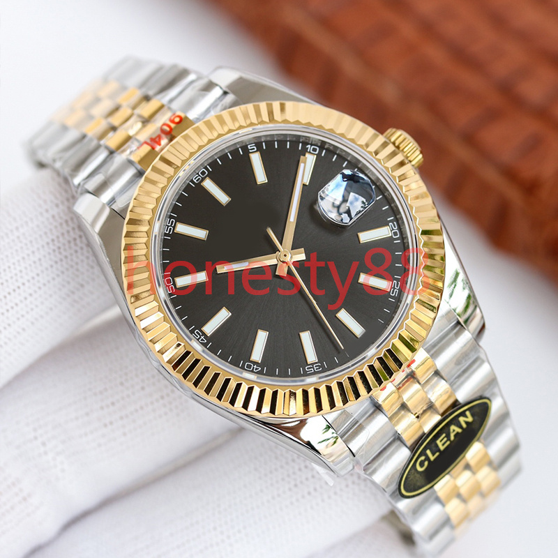 Montres de luxe pour hommes montre-bracelet automatique 41mm 36mm montre pour femme en or boucle pliante bracelet en acier inoxydable 904L montre