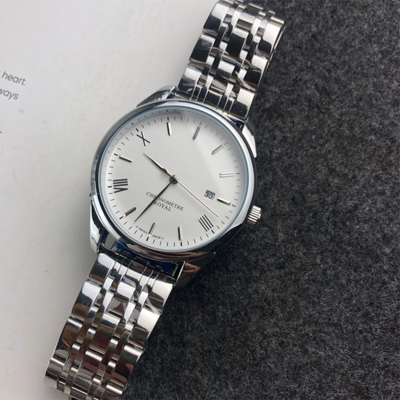 

2022 Men's luxury Quartz Watch Business fashion Multi-function Waterproof Calendar Steel Band Watches, B00001