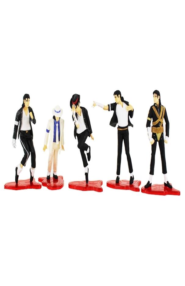 

5pcsset 12cm Mj Michael Jackson Pvc Action Figure Collection Model Toys Dolls Y2009192180283, Khaki