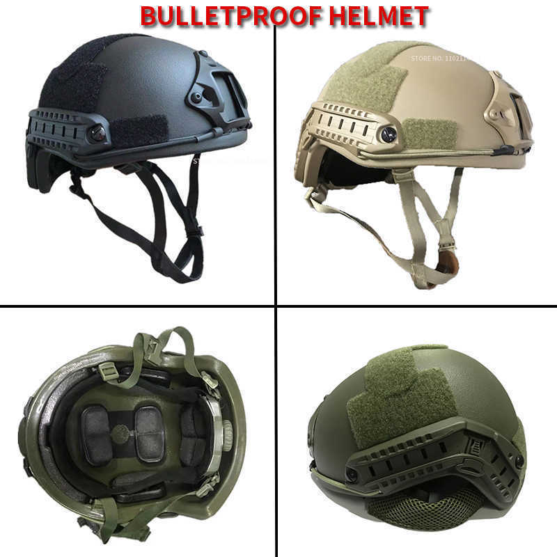 

Cycling Helmets FAST PE NIJ IIIA high cut ballistic helmet XP cut ballistic helmet dial lined green black ballistic helmet L221014