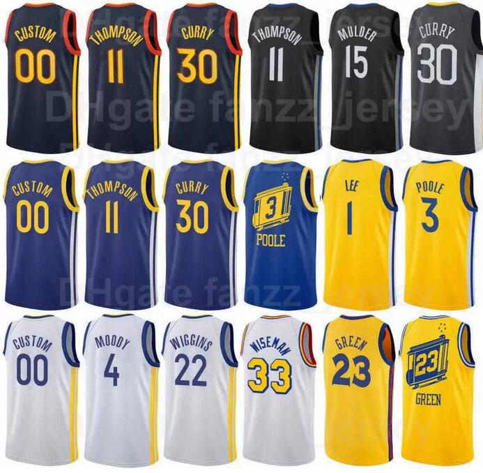 

Stephen 30 Curry Klay 11 Thompson 3 Poole Andrew 22 Wiggins Jonathan 00 Kuminga 23 Draymond Green 5 Kevon Looney 33 James Wiseman 9 Andre Iguodala Basketball Jersey, Colour