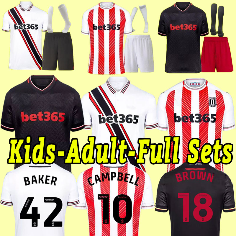 

Stoke City 2022 2023 soccer jerseys MIKEL CAMBELL SMITH FLETCHER POWELL BROWN CLUCAS jersey 22 23 men kids Football Shirts Kids Kits Uniforms, Away+patch