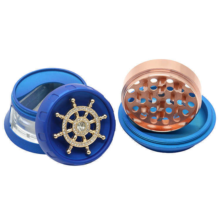 

Smoking Accessories metal herb grinder 78mm zinc alloy four-layer rubber paint press drawer tobacco crusher smoking accessaries