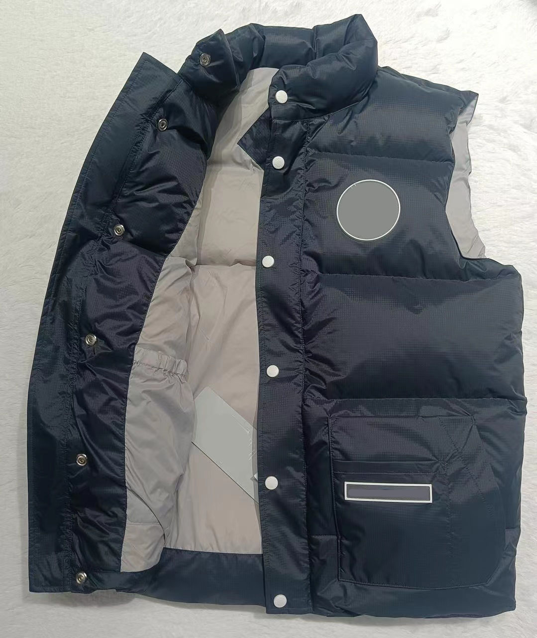 

Designer Vests Down Parkas Canadian Goode White logo Parka Jacket Men Coat Vest Winter Windbreaker Black Thick Warm Hooded Wolf Fur Hoodie Collar White Duck Glacier, Gooses04