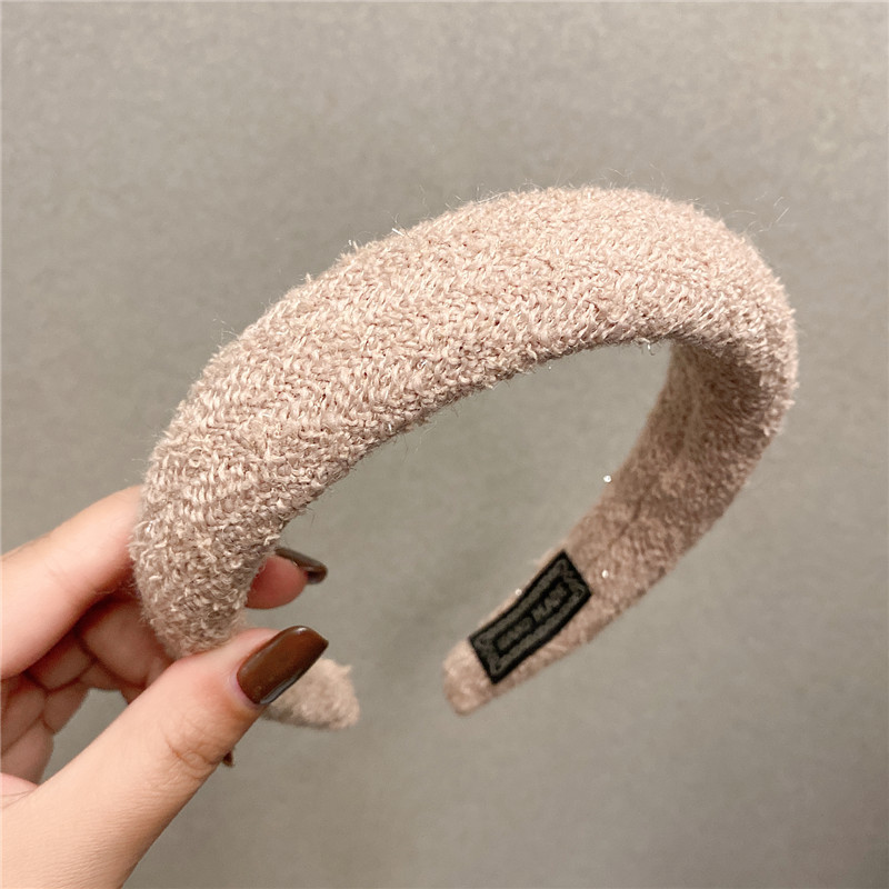 

Fashion Grid Wide Hair Bands for Women Girls Headdress Solid Color Knitted Headband Girls Plaid Hairband Hair Hoop Female Elastic Hair Accessories linkB