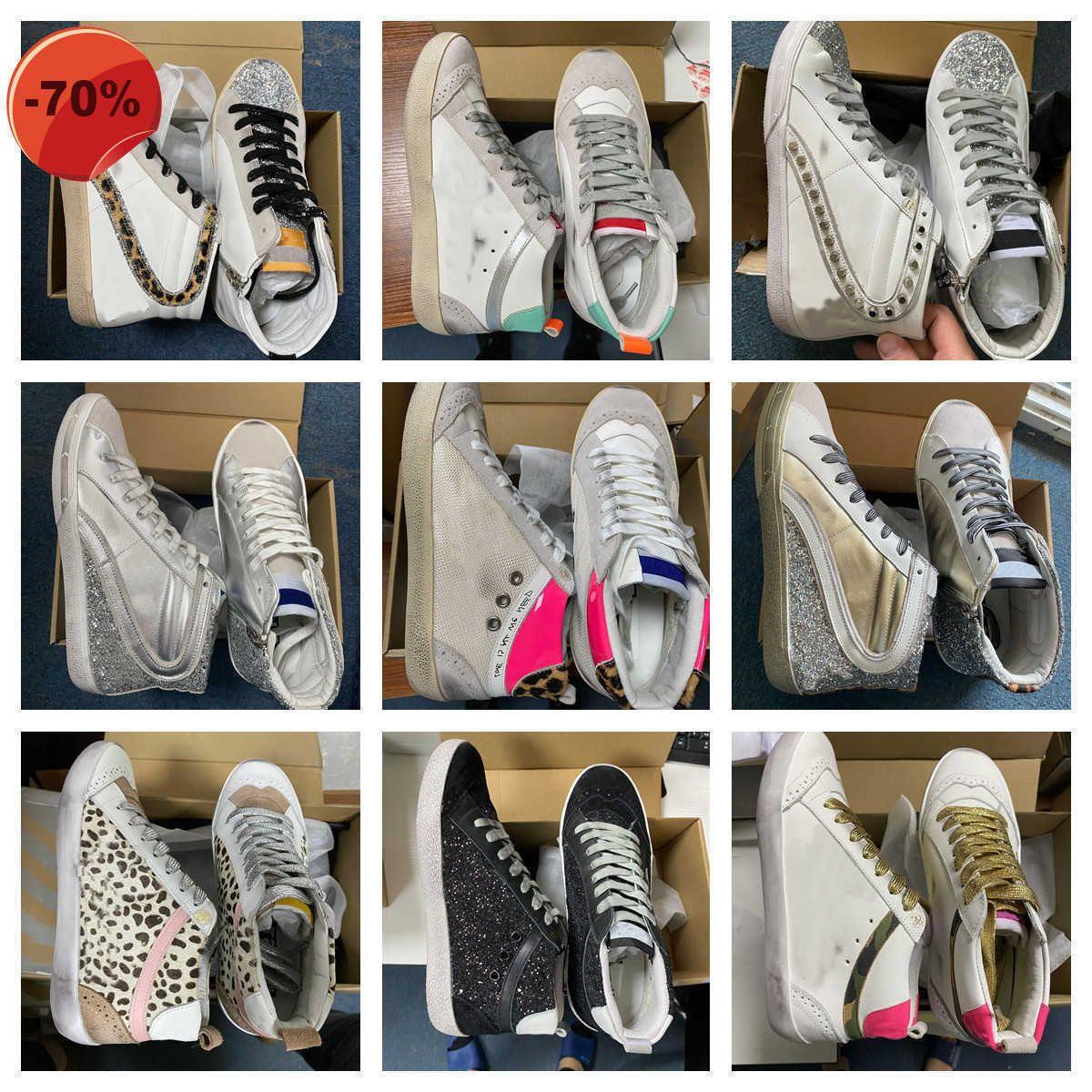 

With Original Box Golden Shoes Casual Shoes golden gooses Suede Sneakers Leopard Slide Deluxe Brand Zebra White Skin Leather Do -Old Dirty Midstar Sp bgGk