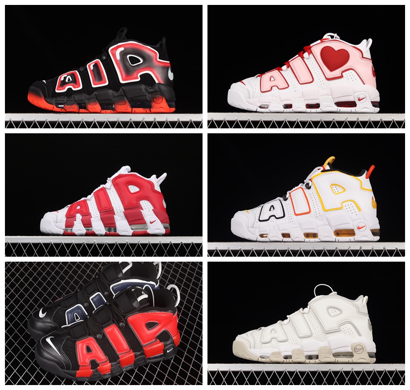 32Color More Uptempo 96 QS CJ6129-001 Scottie Pippen 2022 New Arrival Pinstripe Camo What The Bulls Hoops Pack Peace Love Fuchsia Blast Laser Sneake