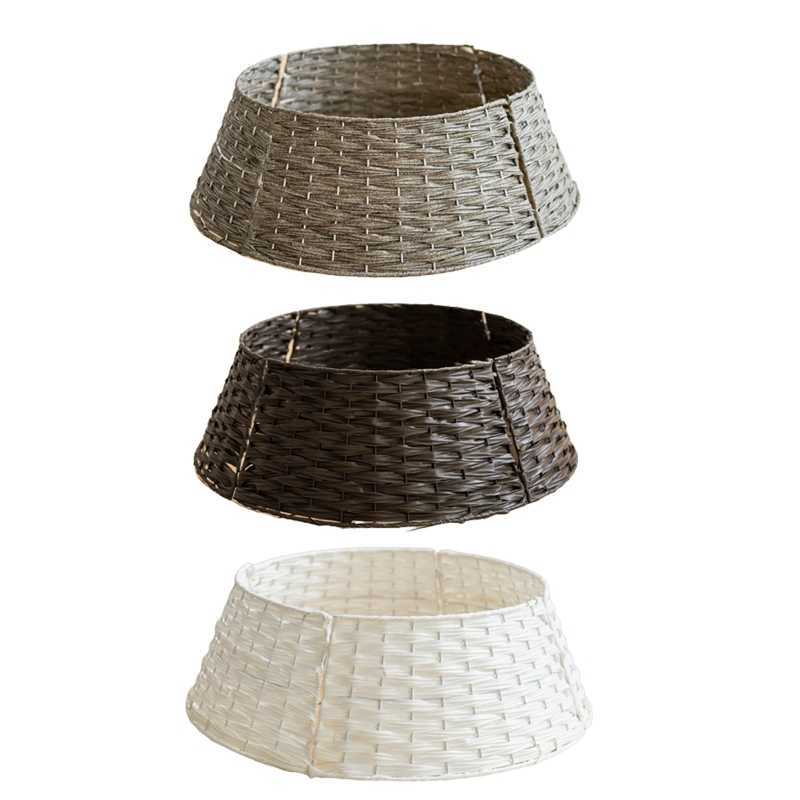 

Christmas Decorations Christmas Tree Skirt Retro Round Basket Xmas Trees Foot Decor Collar for Home Festival Party Background Decoration Gift Supplies T221027