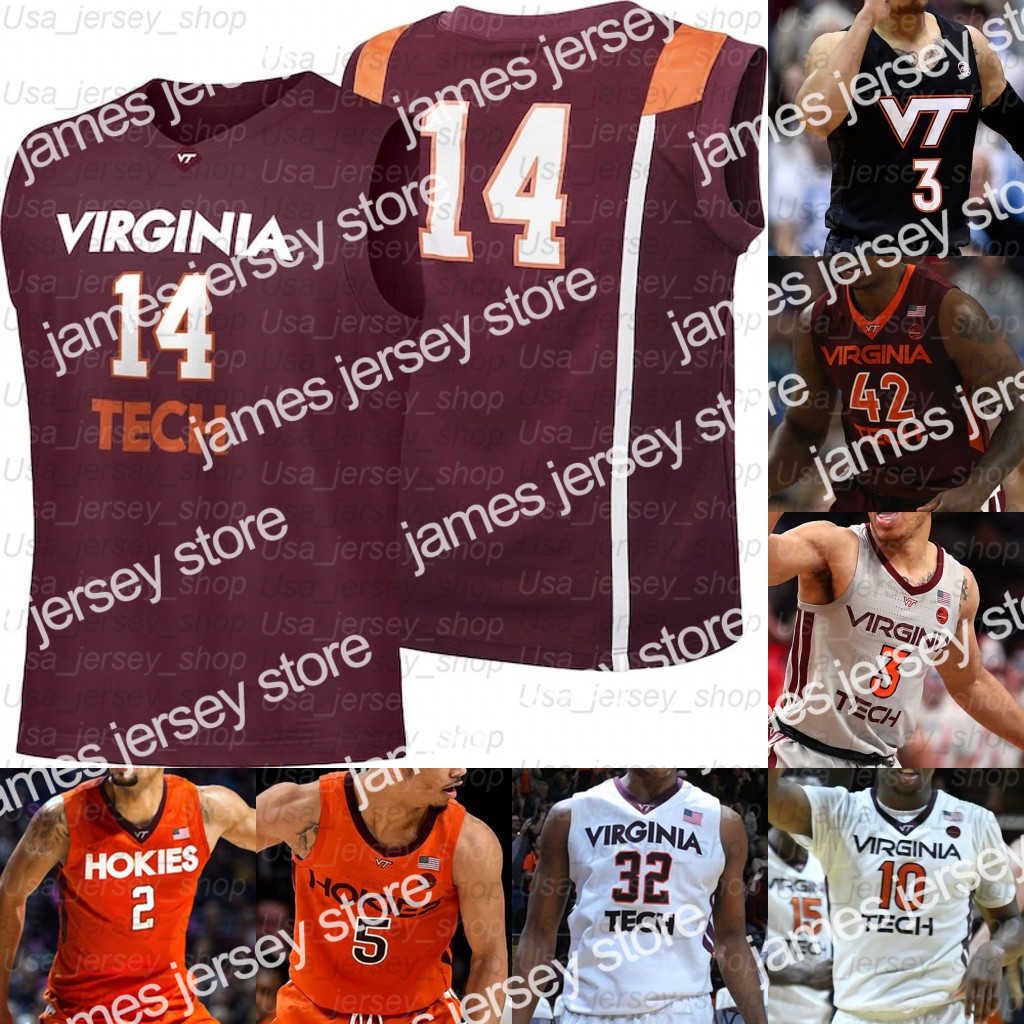 

Basketball Jerseys Custom Virginia Tech Hokies College Basketball Jerseys 2 Landers Nolley II 4 Nahiem Alleyne 14 P.J. Horne 15 Jalen Cone, Red i