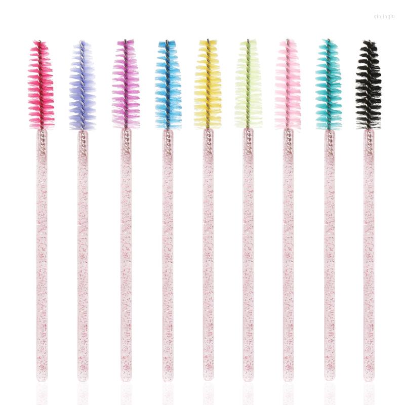 

Makeup Brushes 50 Pcs Disposable Crystal Eyelash Extension Brush Diamond Handle Mascara Wands Women Tools