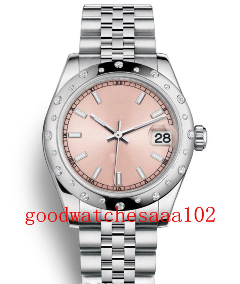 

10 styles Classic Series new version Women's Wristwatches 18k white gold Fine steel with diamonds 31mm Red Dial 178344 Automatic 2813 Movement Luxury Ladies Watche