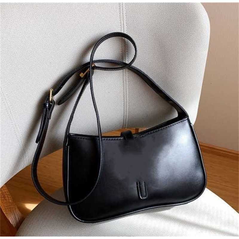 

wallet women handbags shoulder bags tote black borse di lusso Plain zipper half moon fashion small crossbody luxury designer bag baguette handbag purse wallets sac, Black-25*15*6cm