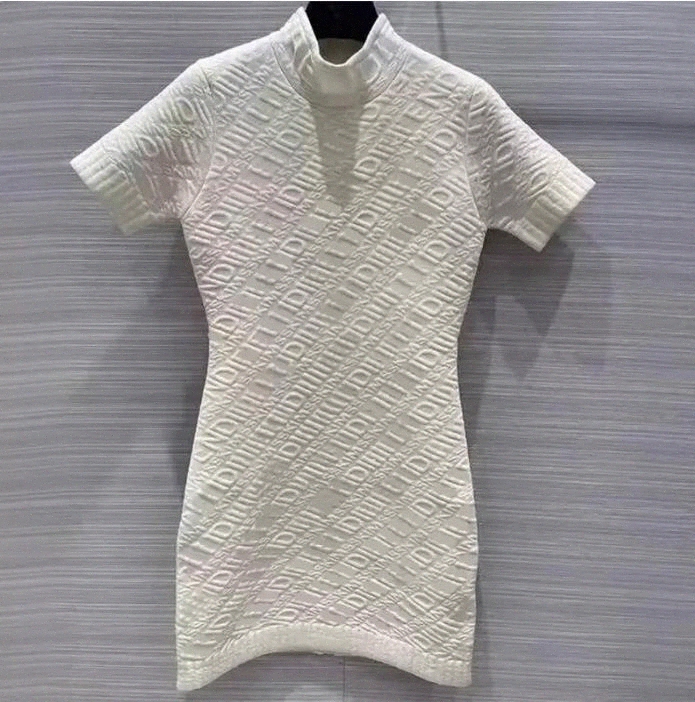 

Women Casual Dresses Embossed 3D Relief Letter designer Ladies Dress Two Pieces Knit Tank Top & Skirt V0wA#