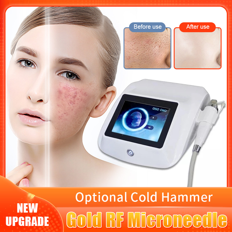 

Gold Fractional RF Microneedle Micro Needle Skin Tighten Wrinkle Removal Therapy System Beauty Machine