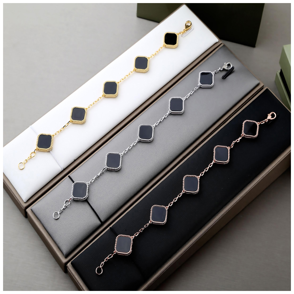 Clover Bracelets Bracelet Designers Chain Woman Bangle Links Braclets For Mum Rot Armband Gold Bangles Latest Design Chains Vintage Charm Braclets P