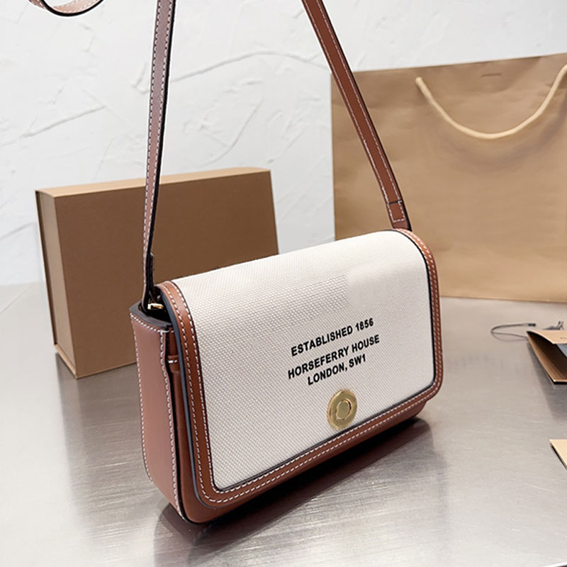 

Flap Messenger Bag Classic Crossbody Shoulder Bags Canvas Bag Woman Tote Handbags Small Purse Linen Cowhide Genuine Leather Hardware Buckle Pouch Wallets Strap, Just a box