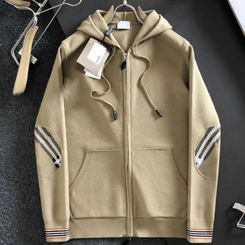 Bb designer jacket mens hoodie winter wool sweater zip hooded jacket men hoody burb women cardigan coat 4xl