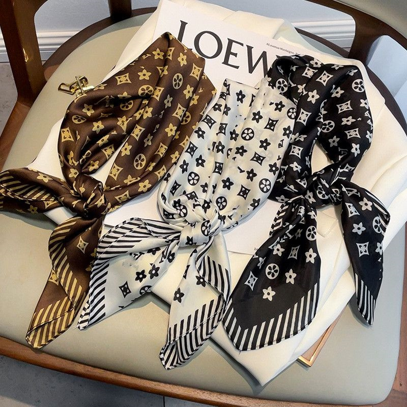 

scarf designer scarf Mulberry Silk Scarfs for Women Lightweight Square Satin Head Wrap Medium Headband Shawl twilly Character Letter Animal Print dot neckerchiefs