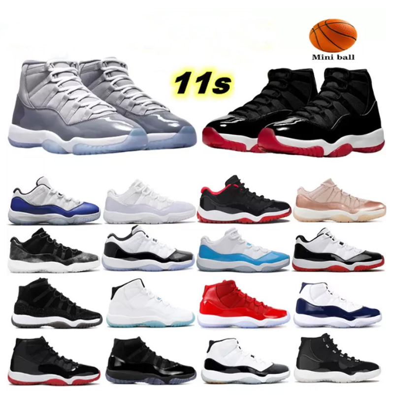 Running Shoes Sneakers Basketball Shoe Men Womens designer Trainers Jumpman 11S bright black hurricane Flame red fear white sports training size36-4