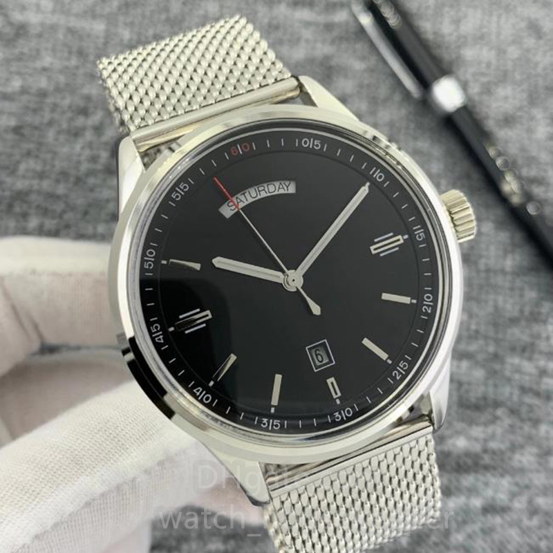 

Men's watch 40mm stainless steel sports style fashion designer u1 blue eyebrow black dial unique rubber business watch, Tool