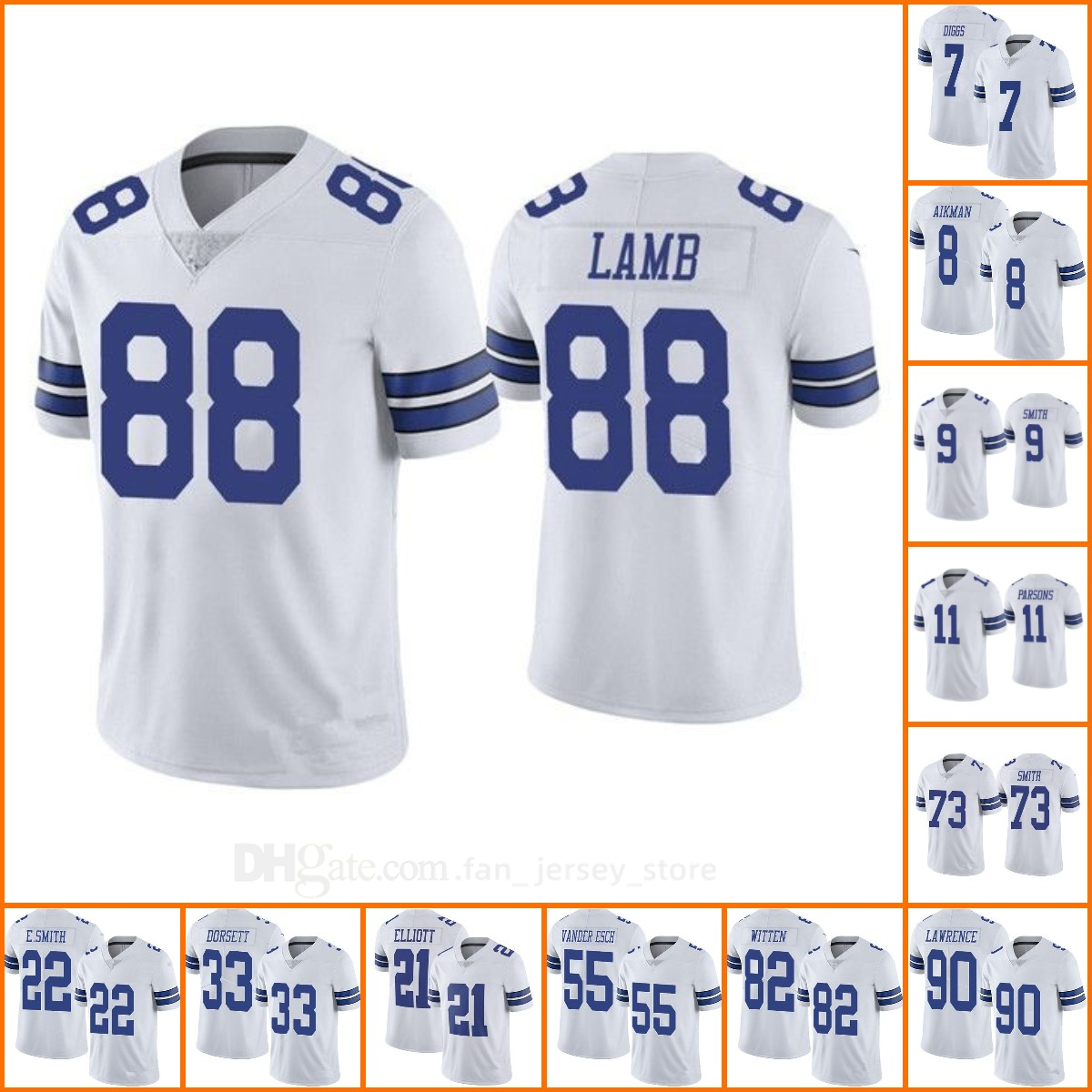 

Jersey Custom Dallas''Cowboys''MEN Women Youth Trevon Diggs CeeDee Lamb Micah Parsons Leighton Vander Tyler Smith troy aikman Jason Witten Limited Road