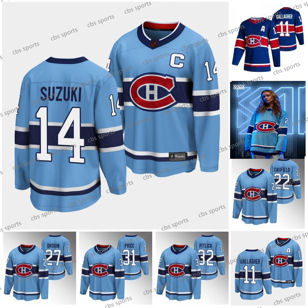 

Nick Suzuki Canadiens 22/23 Reverse Retro Jersey Montreal Brendan Gallagher Josh Anderson Juraj Slafkovsky Kaiden Guhle Cole Caufield Carey Price Kirby Dach Allen, Mens:as shown in illustration