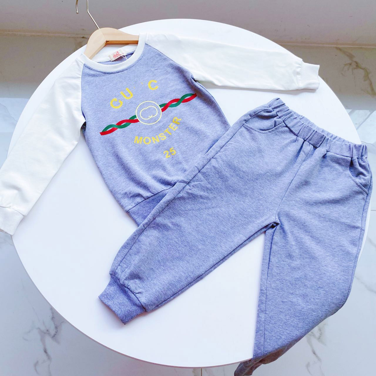 

Girls Sports Suit Children Clothing Sets Long Sleeve Hoodie Pants Kids Sportswear Outfits Teenager Sets Spring Autumn, Blue