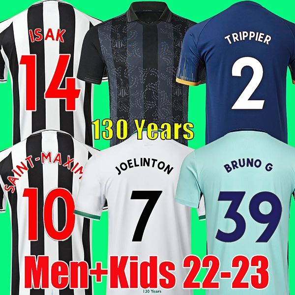 22 23 Jersey de football 130e année Newcastle Bruno G Joelinton Trippier Nufc 2022 2023 United Maximin Wilson Shelve