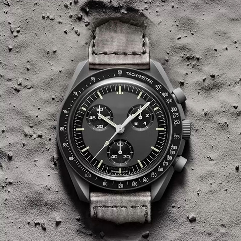 

mens watch Bioceramic Planet Moon Full Function Chronograph Watch Mission To Mercury 42mm Nylon Designer womens Watches Quartz Clock Relogio With Box datejust