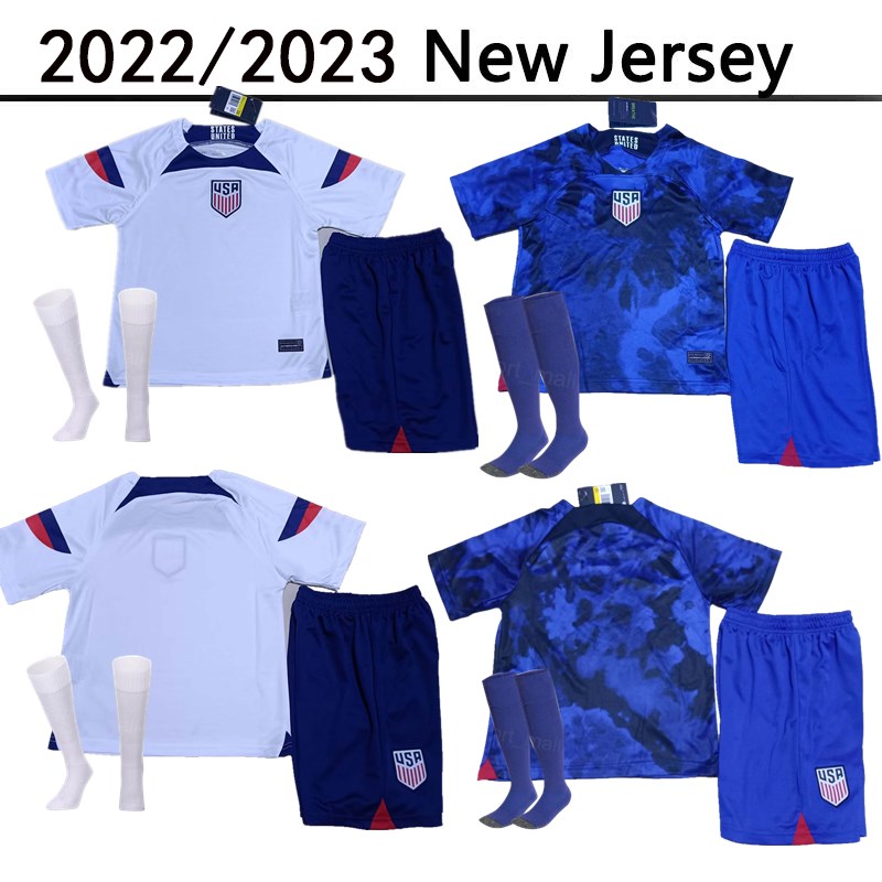 

New 2022 kids kit socks PULISIC MCKENNIE Soccer Jersey ERTZ ALTIDORE PRESS WOOD MORGAN LLOYD 22 23 America Football Shirt United States Camisetas USA USMNT LLETGET