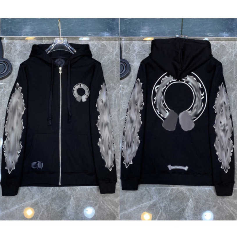 

Mens Classic Luxury Jackets Sweatshirts Fashion Designer Hoodies Zipper Hooded Sweater Cross Pullover Sanskrit Hoodie Casual Men Women Tops Coat Jacket 5kwm