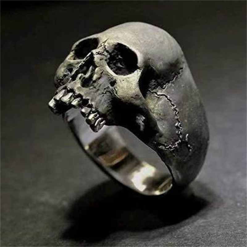 

Band rings for men skull ring male rock gothic punk jewelry male gift Wholesale