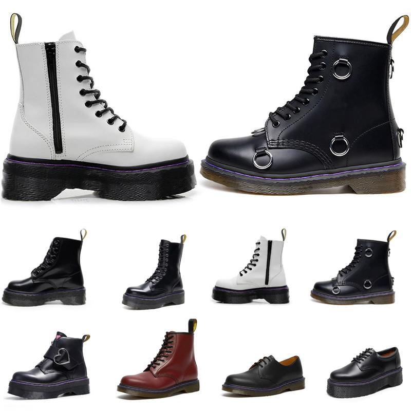 

Men Women Boots Smooth Leather Oxford Winter Shoes Ankle Half Black White Mens Fashion Platform Snow Boots, 18