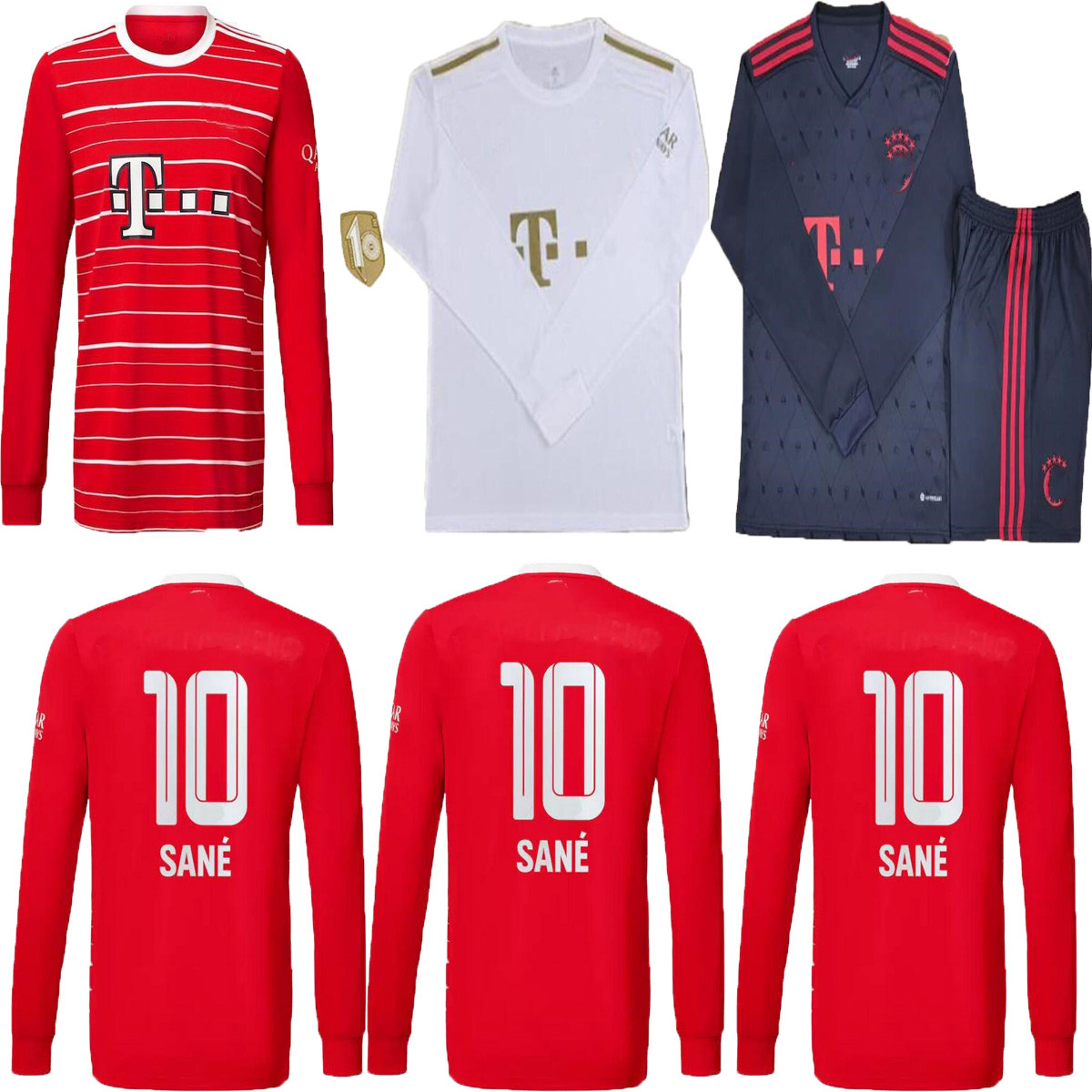

Long sleeve 2022 DE LIGT soccer jersey 22 23 MANE SANE BAYERN MUNICH anniversary 50th years GNABRY GORETZKA COMAN MULLER DAVIES KIMMICH