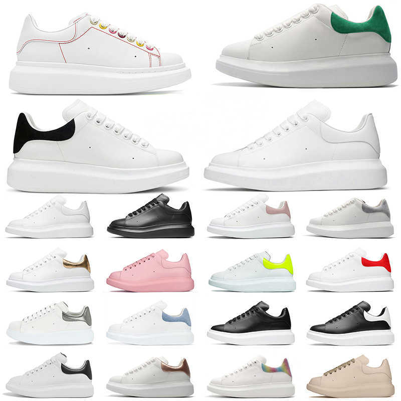 

Alexander Designer Shoes Mc Mens Trainers Suede Leather Black White Green Red Gold Grey Pink Queens Outdoor Sports Sneakers, White black
