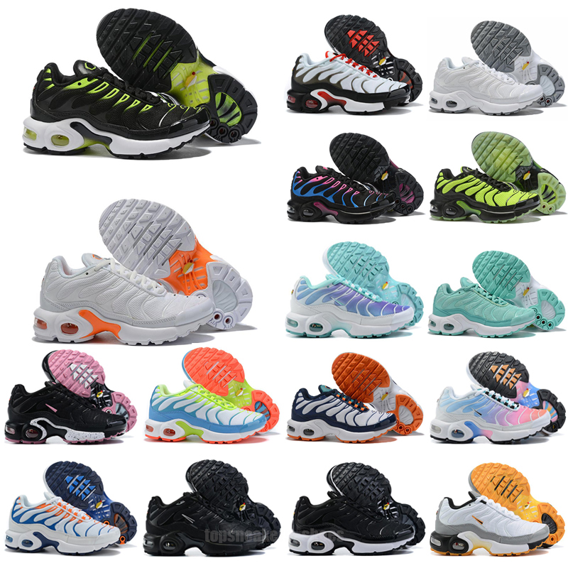 2022 TN Kids Chaussures tn Enfant Breathable Soft Sports Chaussures Boys Girls TNS Plus baskets Youth Requin Trainers Taille 28-35