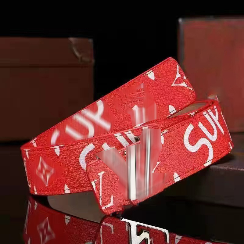 

3.8cm Belt Gold Silver Black Belts Variety classic Ladies womens Mens ferragamo flower plaid color5, 11