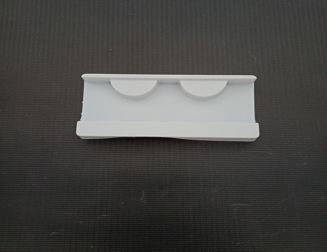 

100pcs whole white lash trays plastic transparent blank holder tray for eyelash packaging box Case container2853174