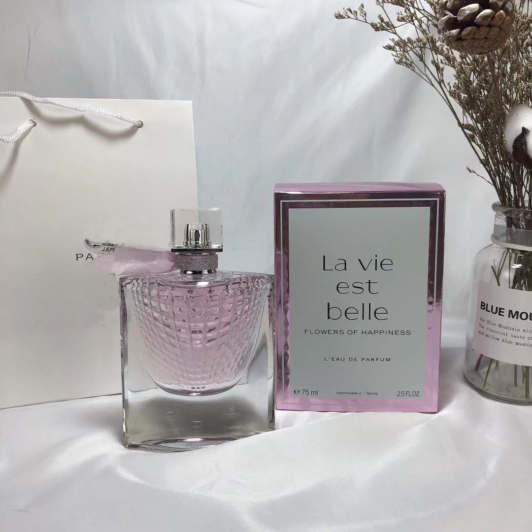 

La vie est belle Perfumes Fragrances for Women Flowers of Happiness 75ml EDP Perfume Spray Sample Display Copy Cone Designer Brands Parfums Wholesale Stock