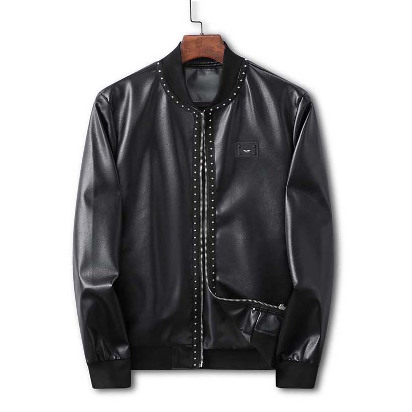 

2022 Designer Fashion Men's Leather Biker Spring New English Style Leather Jacket Motorcycle Black Brown M-3XL 05, Customize