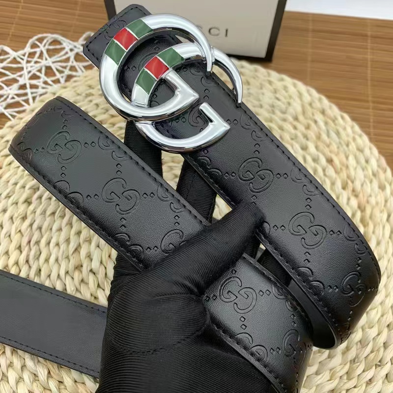 

Mens Designer Belt for Men Luxury Fashion business Belts Womens ceinture Black Metal Buckle Waistband gucci guccie gg G0012, 3.8cm