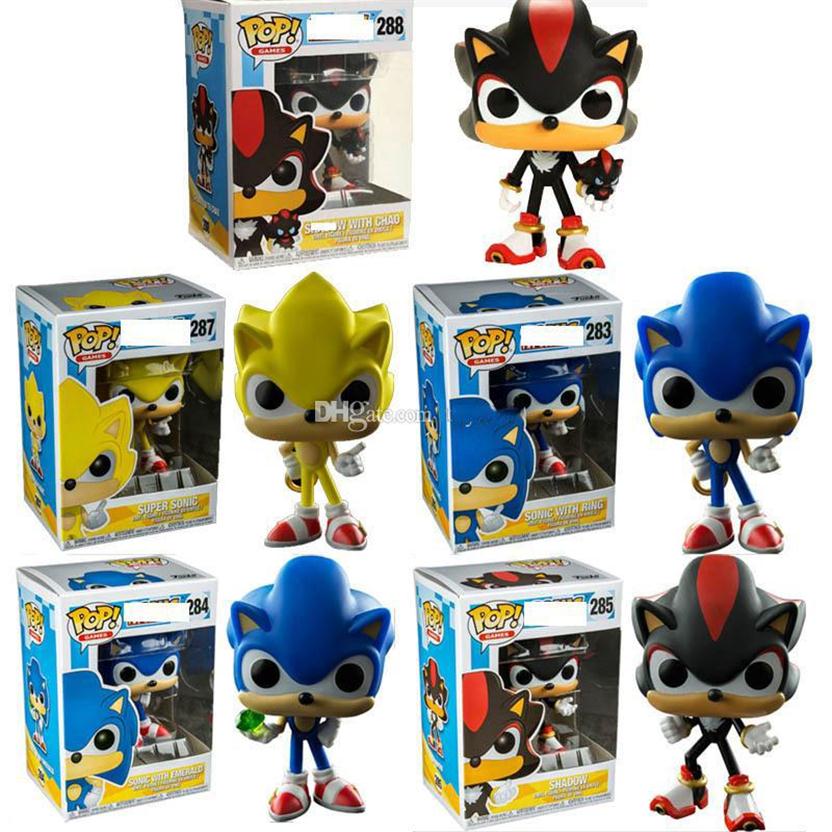 

FUNKO POP Sonic Boom Amy Rose Sticks Tails Werehog PVC Action Figures Knuckles Dr Eggman Anime Pop Figurines Dolls Kids Toys for Child2831, As shown