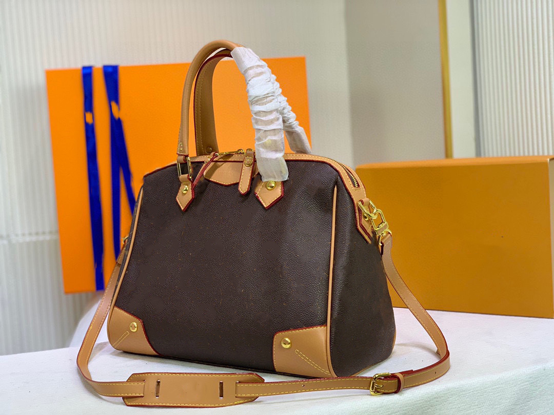 

shopping Large hand leather shoulder Old flower Yellow leather trim Capacity more practical Designer cross-body bag beach travel work luxury fashion style, M40325#discoloration yellow skin