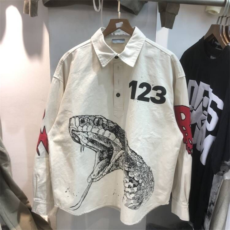 

2023 Shirt Print Embroidery Men's And Women's Loose Casual Pullover Shirt