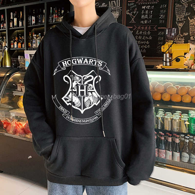 

Men' Hoodies Sweatshirts Hogwarts Print Letter Hoodies Women Men Clothing Hogwarts Alumni Clothing Harajuku Casual Sweater Vintage Deathly Sweatshirt 1027H22, Beige