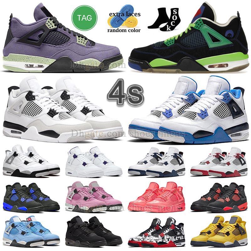 

2023 jumpman 4 mens jordam 4 basketball shoes quality retros Canyon Purple Offs Doernbecher Military Black Cat White Cement Oreo GS Motorsport Designer J4 Trainer, J77 40-47 canyon purple